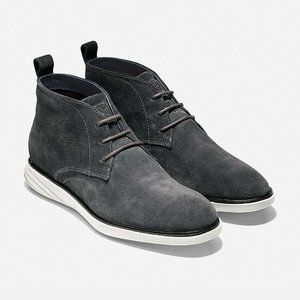 Cole Haan Men's Grand Evolution Dark Gray Suede Chukka Boots 11.5M - New in Box